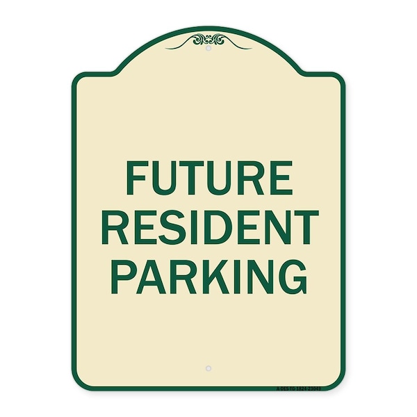 Reserved Parking Future Resident Parking Heavy-Gauge Aluminum Sign, 24" x 18", TG-1824-23049